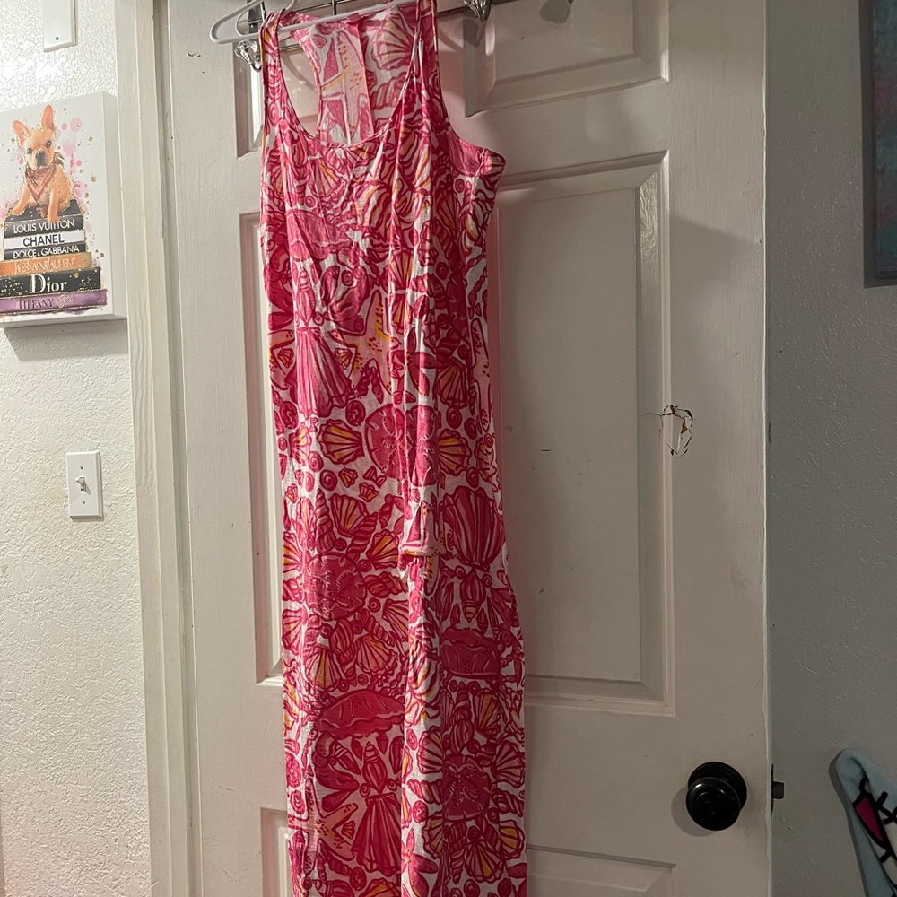 Floral Pink Sleeveless Dress